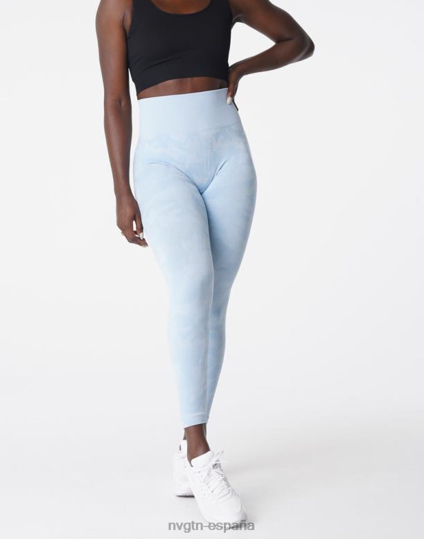 aptitud física mujer NVGTN HB2N2663 azul helado leggings de camuflaje sin costuras