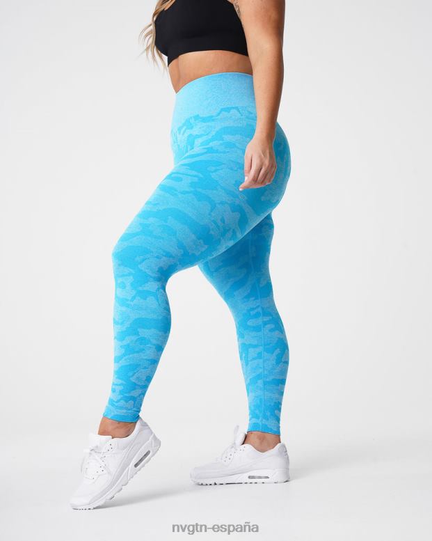 aptitud física mujer NVGTN HB2N2666 caribe leggings de camuflaje sin costuras
