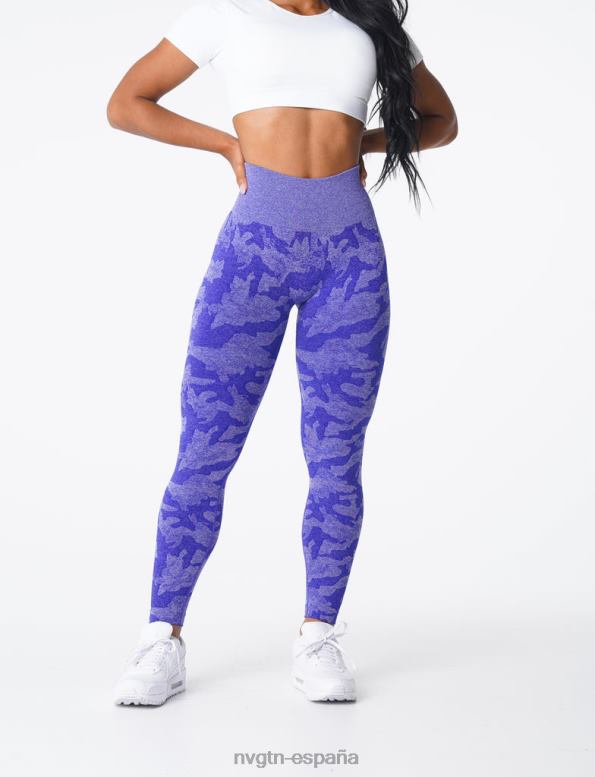 aptitud física mujer NVGTN HB2N2667 azul eléctrico leggings de camuflaje sin costuras