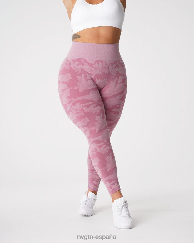 aptitud física mujer NVGTN HB2N2670 rosa pastel leggings de camuflaje sin costuras