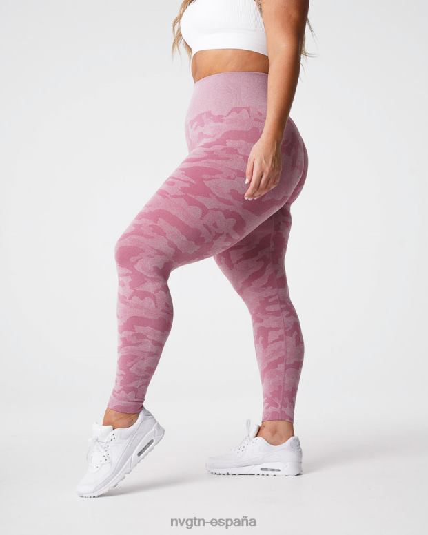 aptitud física mujer NVGTN HB2N2670 rosa pastel leggings de camuflaje sin costuras