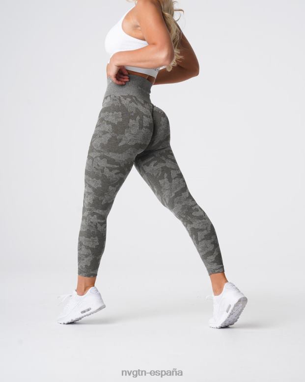 aptitud física mujer NVGTN HB2N2675 verde caqui leggings de camuflaje sin costuras