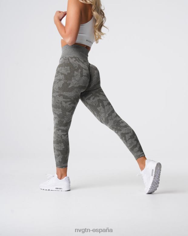 aptitud física mujer NVGTN HB2N2675 verde caqui leggings de camuflaje sin costuras