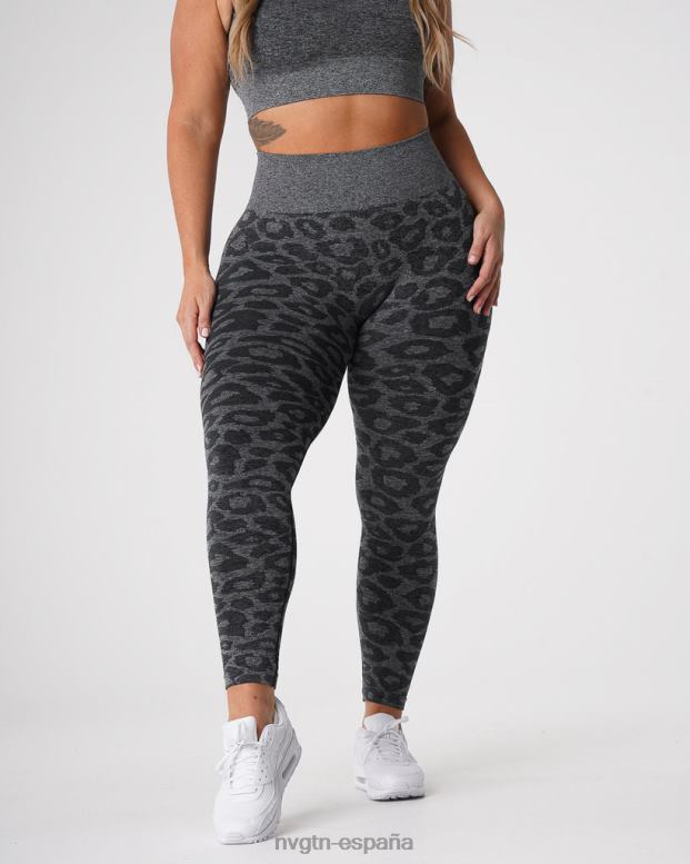 aptitud física mujer NVGTN HB2N2676 negro moteado leggins sin costuras de leopardo