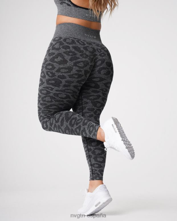 aptitud física mujer NVGTN HB2N2676 negro moteado leggins sin costuras de leopardo
