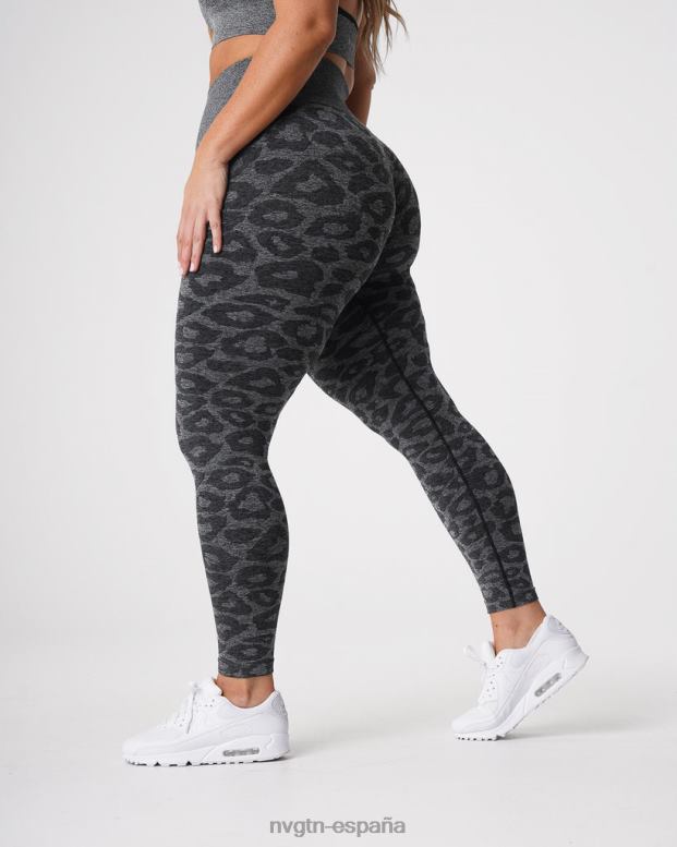 aptitud física mujer NVGTN HB2N2676 negro moteado leggins sin costuras de leopardo