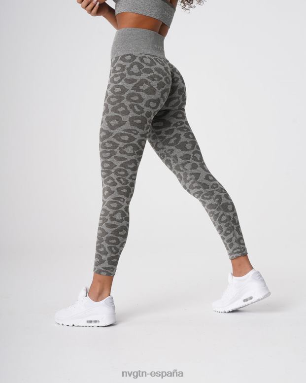 aptitud física mujer NVGTN HB2N2685 verde caqui leggins sin costuras de leopardo