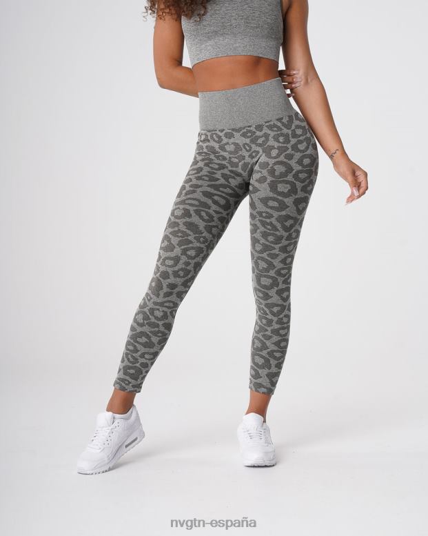 aptitud física mujer NVGTN HB2N2685 verde caqui leggins sin costuras de leopardo