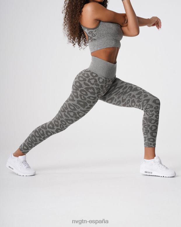 aptitud física mujer NVGTN HB2N2685 verde caqui leggins sin costuras de leopardo