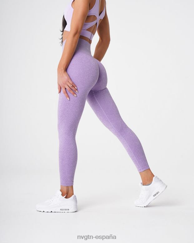 aptitud física mujer NVGTN HB2N2692 lila leggins sin costuras de piel de serpiente