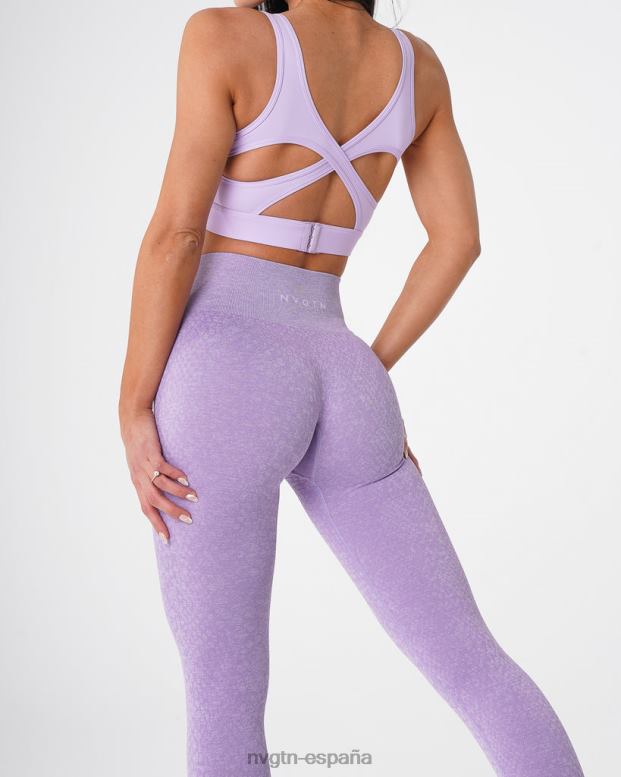 aptitud física mujer NVGTN HB2N2692 lila leggins sin costuras de piel de serpiente
