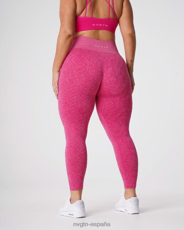 aptitud física mujer NVGTN HB2N2693 fucsia leggins sin costuras de piel de serpiente