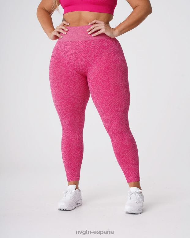 aptitud física mujer NVGTN HB2N2693 fucsia leggins sin costuras de piel de serpiente