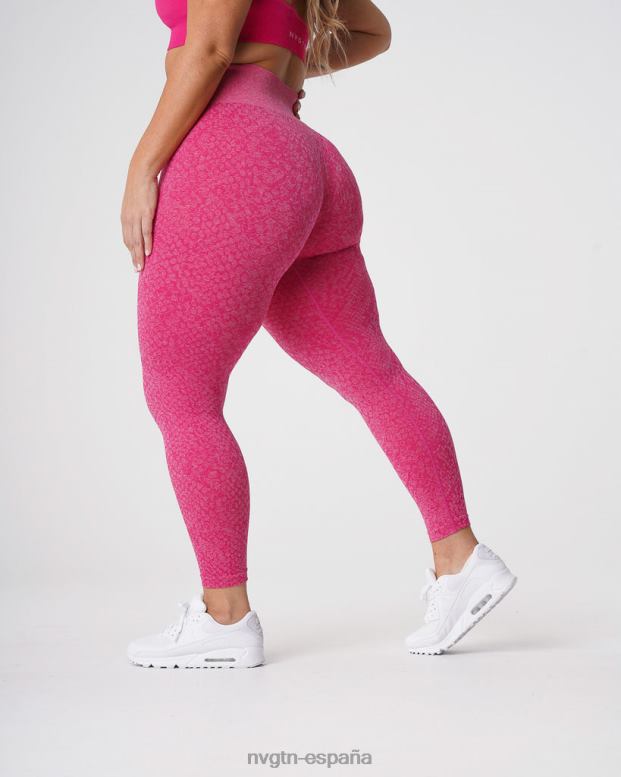 aptitud física mujer NVGTN HB2N2693 fucsia leggins sin costuras de piel de serpiente
