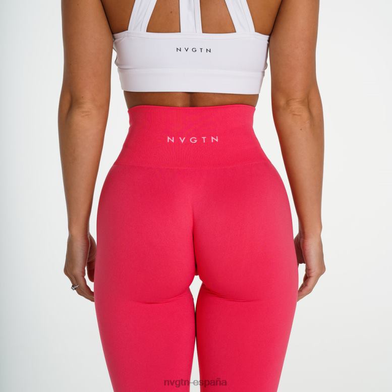 aptitud física mujer NVGTN HB2N2694 rosa hawaiano leggins lisos sin costuras