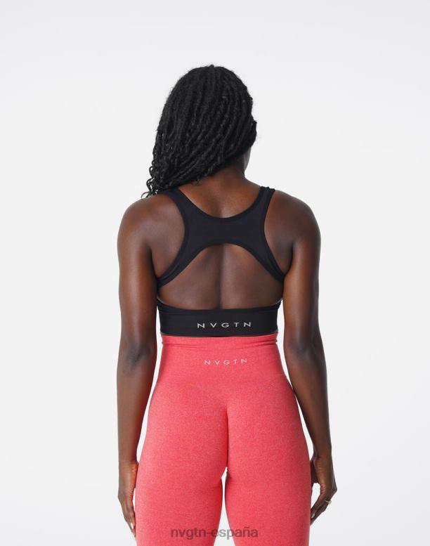 aptitud física mujer NVGTN HB2N2107 negro sujetador sin costuras eclipse