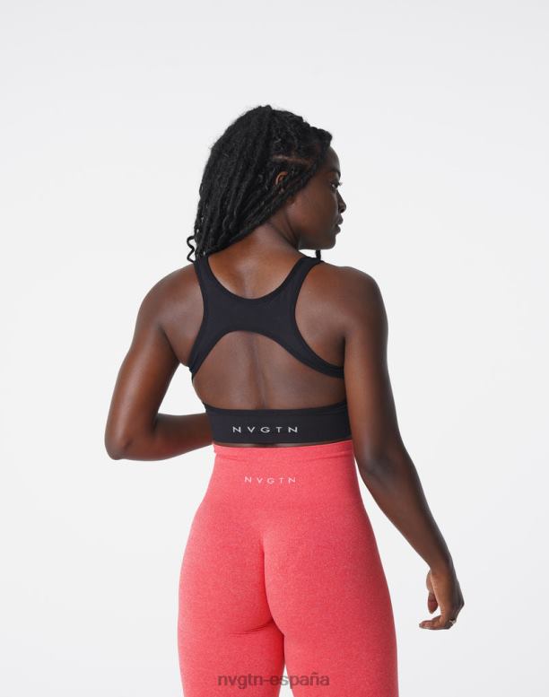 aptitud física mujer NVGTN HB2N2107 negro sujetador sin costuras eclipse
