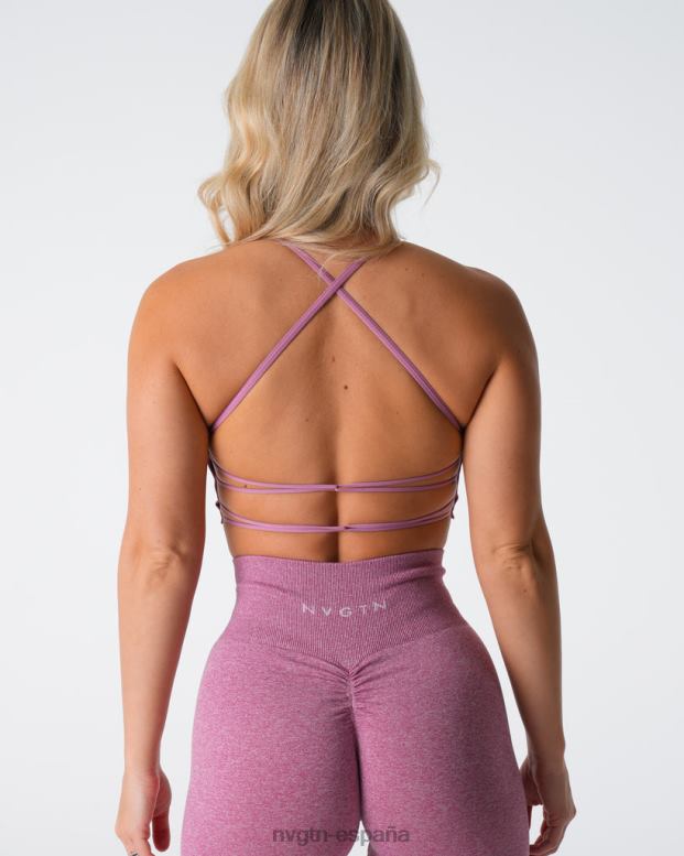aptitud física mujer NVGTN HB2N2123 rosa pastel sujetador sin costuras invencible