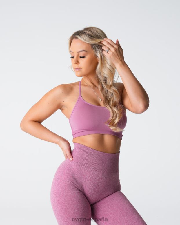aptitud física mujer NVGTN HB2N2123 rosa pastel sujetador sin costuras invencible