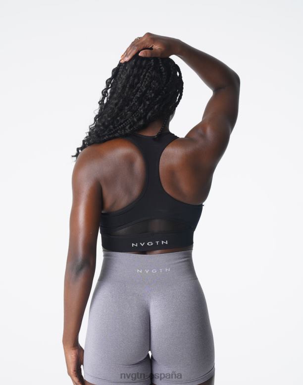 aptitud física mujer NVGTN HB2N2128 negro sujetador sin costuras
