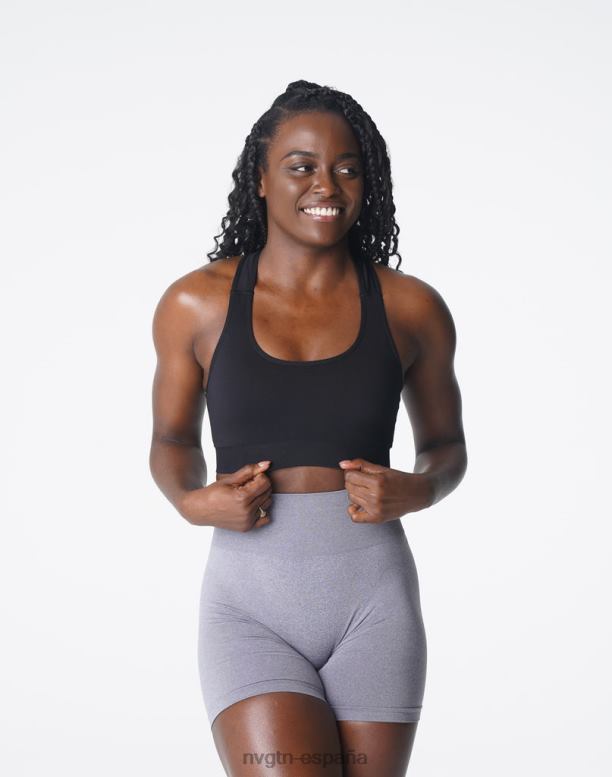 aptitud física mujer NVGTN HB2N2128 negro sujetador sin costuras