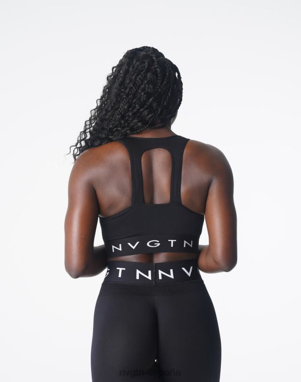 aptitud física mujer NVGTN HB2N2132 negro sujetador deportivo sin costuras trilogy