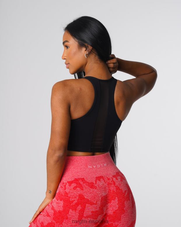 aptitud física mujer NVGTN HB2N2133 negro sujetador resplandor