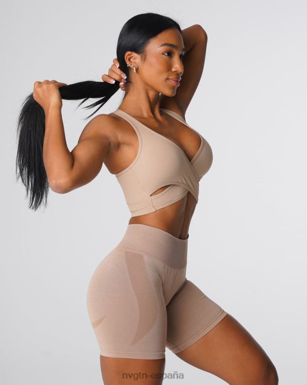 aptitud física mujer NVGTN HB2N2136 beige sujetador resplandor