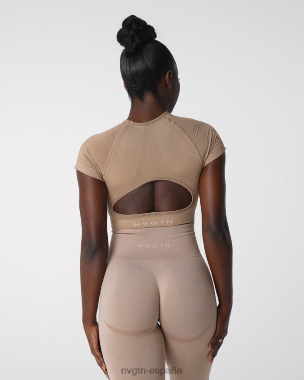 aptitud física mujer NVGTN HB2N2149 beige top tipo sujetador sin costuras vórtex