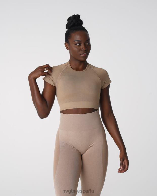 aptitud física mujer NVGTN HB2N2149 beige top tipo sujetador sin costuras vórtex