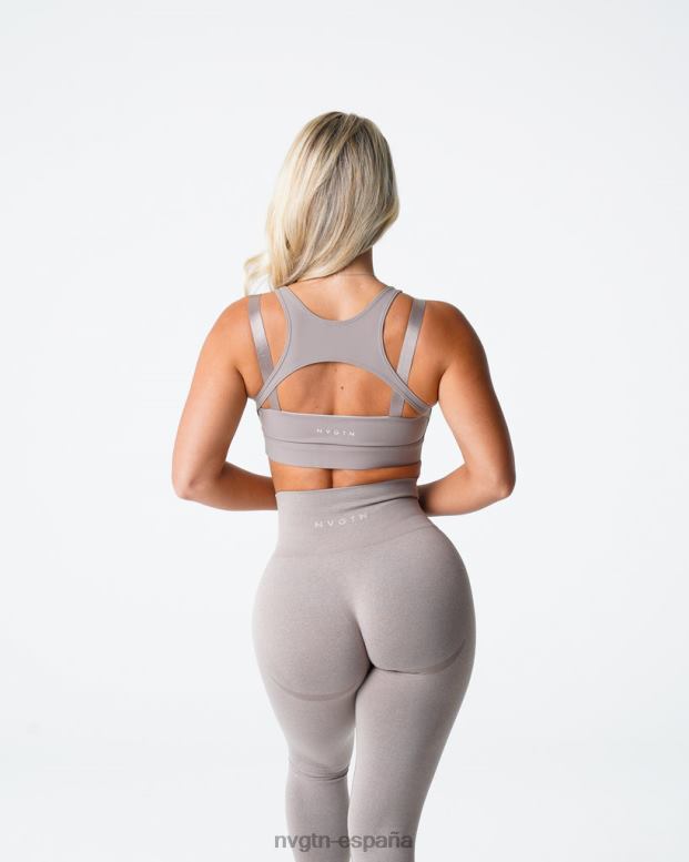 aptitud física mujer NVGTN HB2N2153 gris pardo sujetador ápice