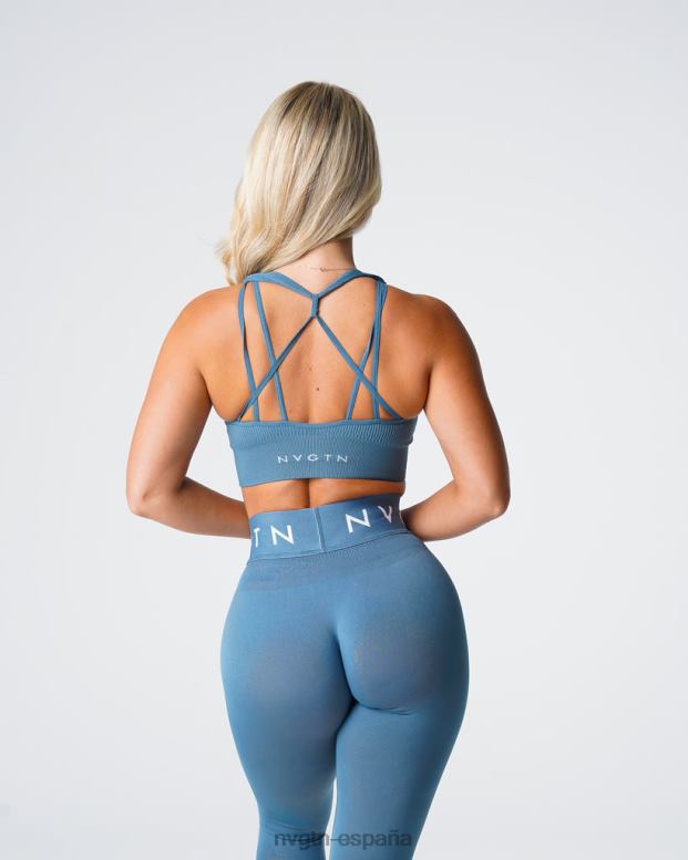 aptitud física mujer NVGTN HB2N2161 piedra azul sujetador sin costuras de canalé galaxy
