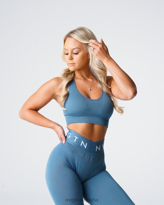 aptitud física mujer NVGTN HB2N2161 piedra azul sujetador sin costuras de canalé galaxy
