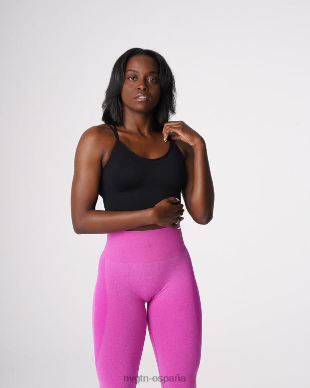 aptitud física mujer NVGTN HB2N2162 negro sujetador sin costuras florecer