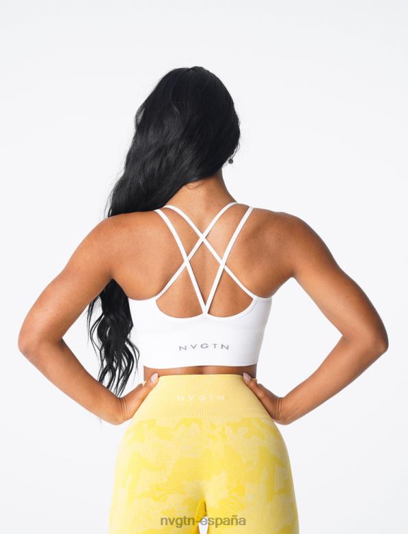 aptitud física mujer NVGTN HB2N2163 blanco sujetador sin costuras florecer