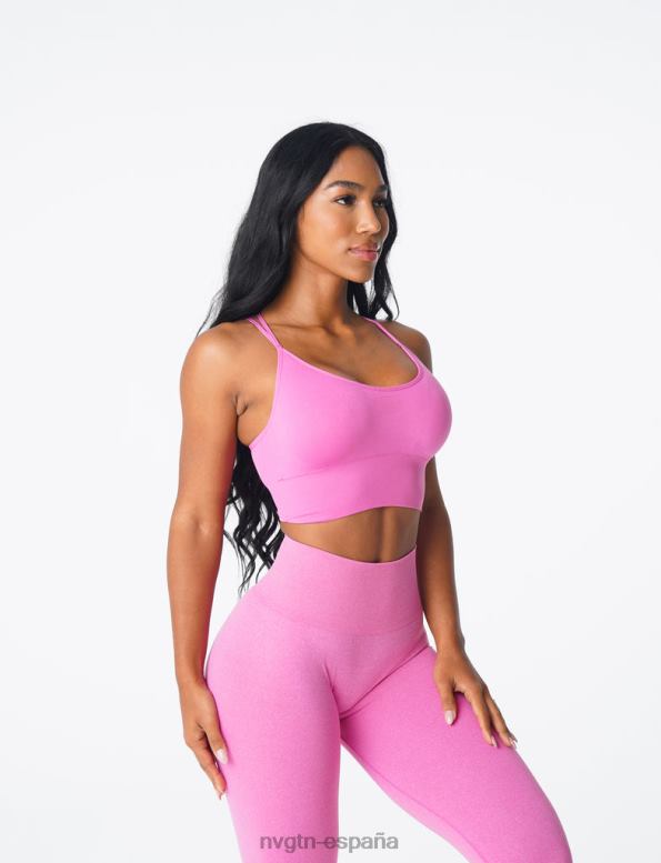 aptitud física mujer NVGTN HB2N2168 chicle rosa sujetador sin costuras florecer