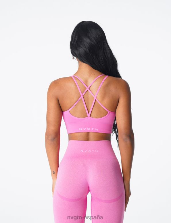 aptitud física mujer NVGTN HB2N2168 chicle rosa sujetador sin costuras florecer