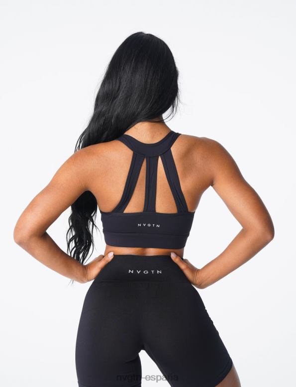 aptitud física mujer NVGTN HB2N2187 negro sujetador trío