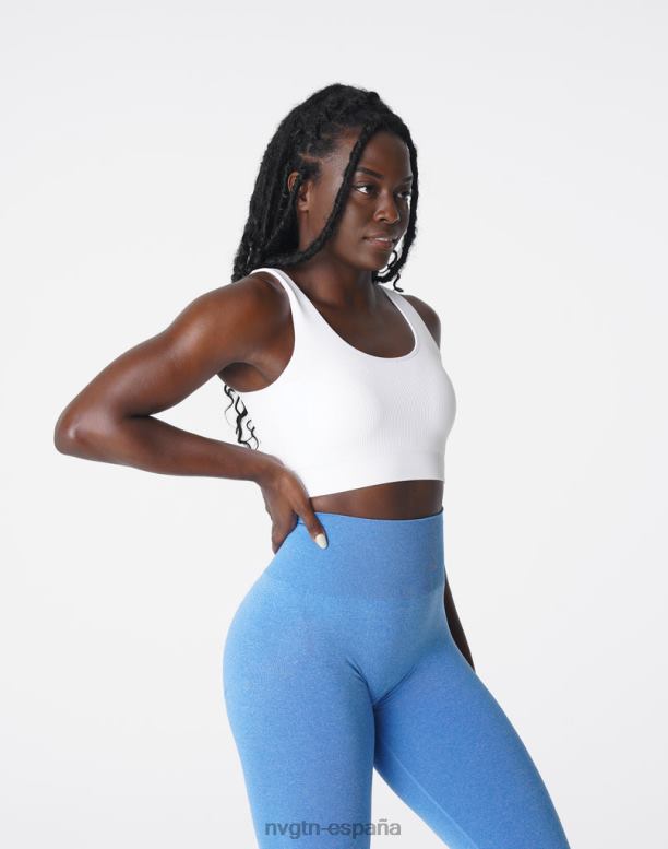 aptitud física mujer NVGTN HB2N2195 blanco sujetador de canalé sin costuras Wish