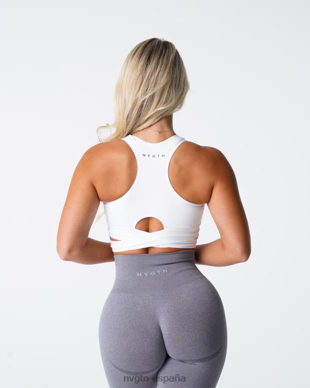 aptitud física mujer NVGTN HB2N2201 blanco top tipo sujetador sin costuras esculpido