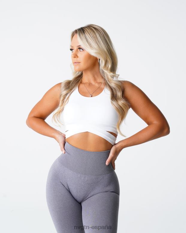 aptitud física mujer NVGTN HB2N2201 blanco top tipo sujetador sin costuras esculpido