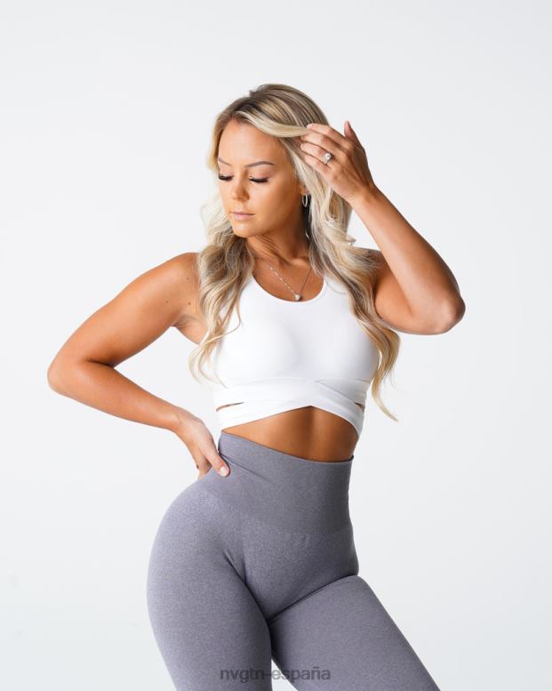 aptitud física mujer NVGTN HB2N2201 blanco top tipo sujetador sin costuras esculpido