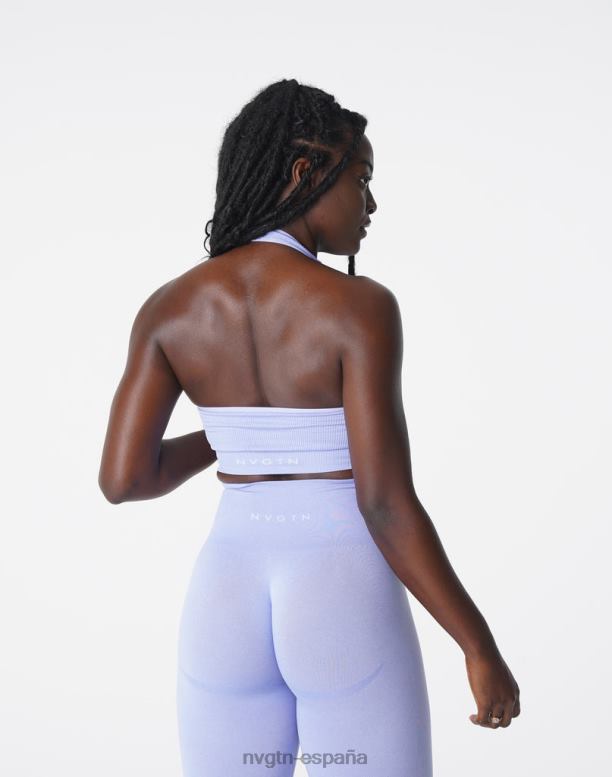 aptitud física mujer NVGTN HB2N2204 bígaro sujetador halter sin costuras de canalé ilimitado