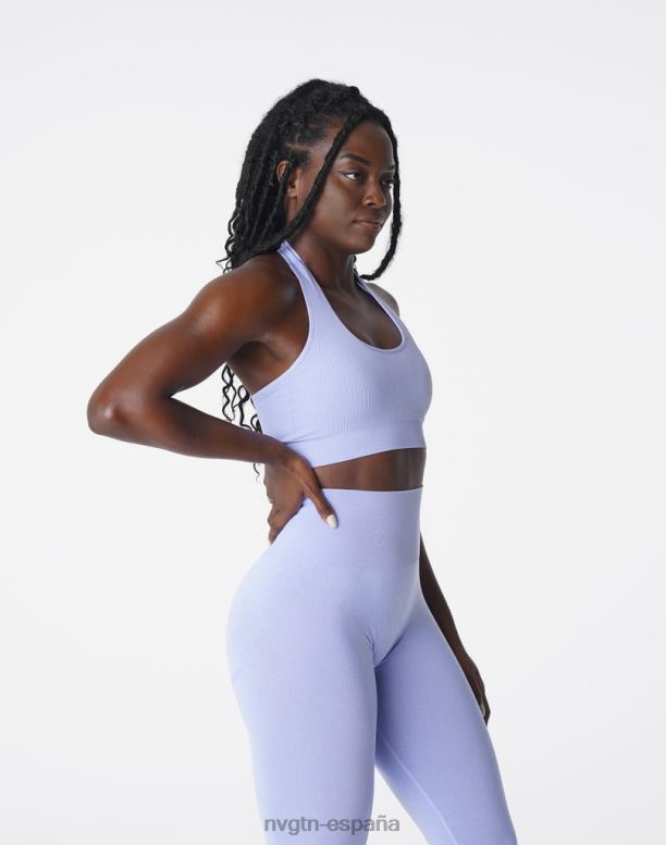aptitud física mujer NVGTN HB2N2204 bígaro sujetador halter sin costuras de canalé ilimitado