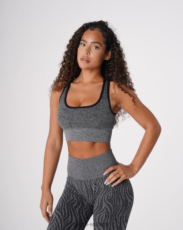 aptitud física mujer NVGTN HB2N2214 negro moteado sujetador sin costuras cebra eclipse