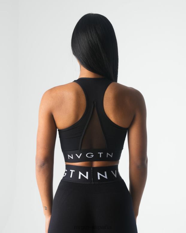 aptitud física mujer NVGTN HB2N221 negro sujetador deportivo sin costuras Legacy