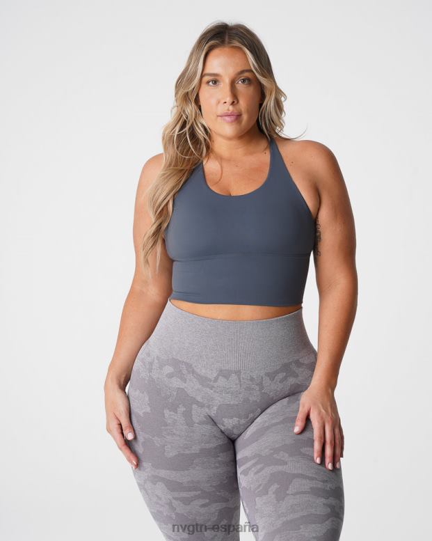 aptitud física mujer NVGTN HB2N2229 gris piedra top sujetador matriz