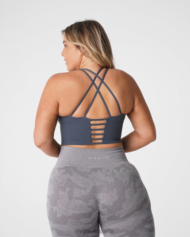 aptitud física mujer NVGTN HB2N2229 gris piedra top sujetador matriz