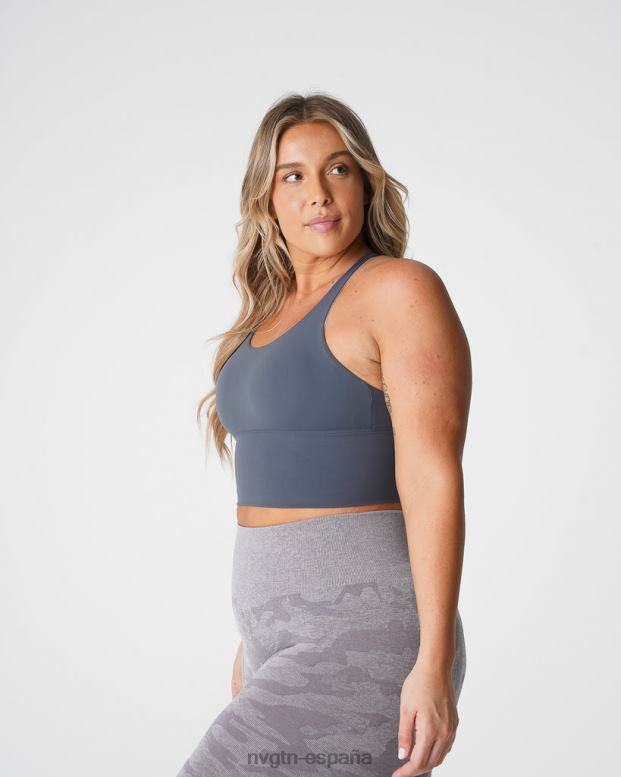 aptitud física mujer NVGTN HB2N2229 gris piedra top sujetador matriz