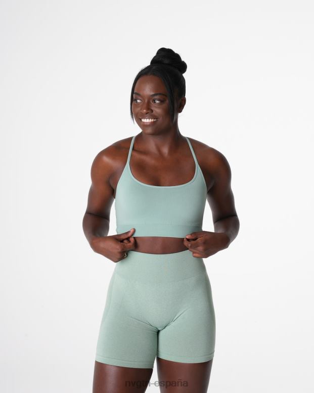 aptitud física mujer NVGTN HB2N229 verde salvia sujetador sin costuras invencible
